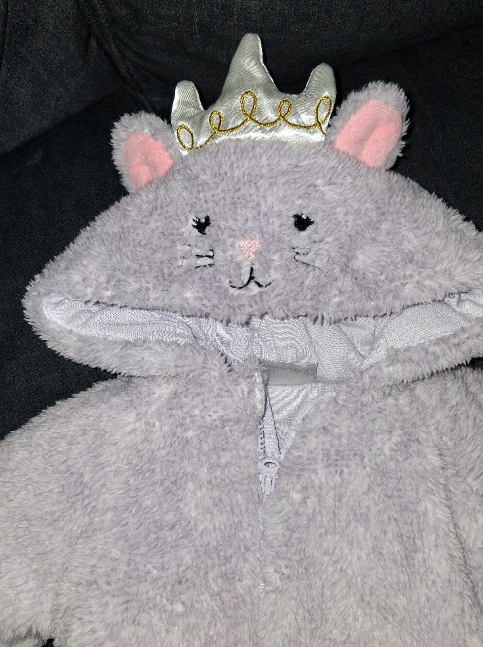 Koalababy Purple Cat With Crown 3-6months Onesie - Light Purple